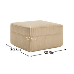 Martha Ottoman Corduroy -Camel