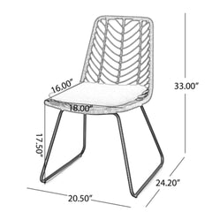 DEJA CHAIR,2PCS with 2 Cushions,Gray