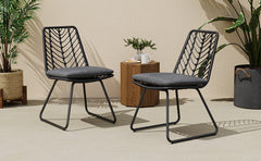 DEJA CHAIR,2PCS with 2 Cushions,Gray