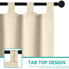 1 pack Blackout Waterproof Indoor/Outdoor Tab Top Curtain Panel