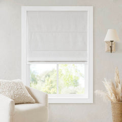 1 PCS 35x64" Total Blackout Cordless Roman Shade White