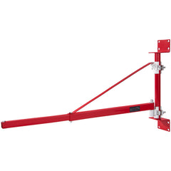 Electric Hoist Support Arm, 1320 lbs Max Load Capacity, Electric Hoist Holder Swing Arm with Pole, Steel Hoist Frame, 180° Swivel Scaffold Hoist Lifting Arm, Winch Hoist Arm for Workshop, Garage