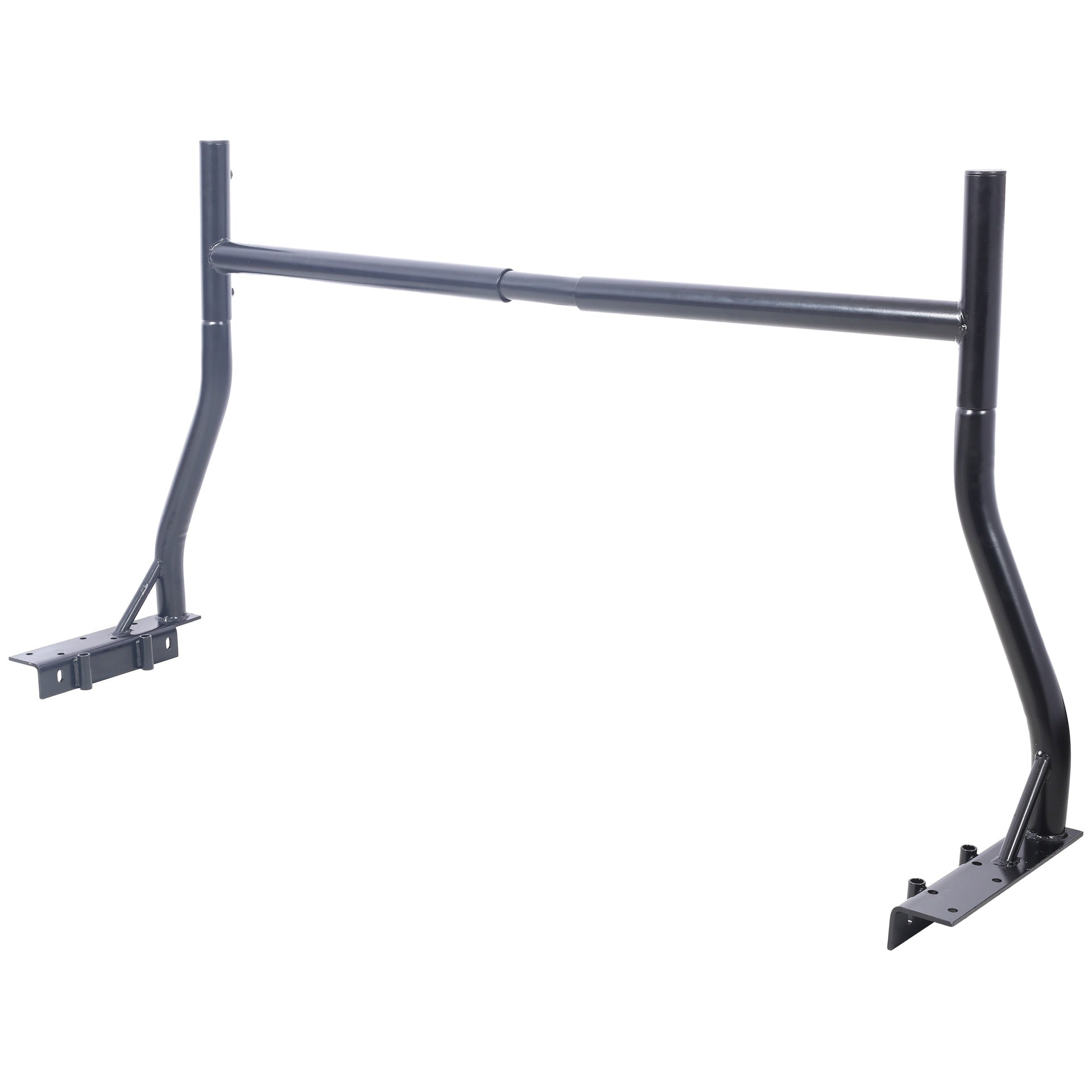 800Ibs Capacity Extendable Steel Pick-Up Truck Ladder Rack Two-bar Set - Black