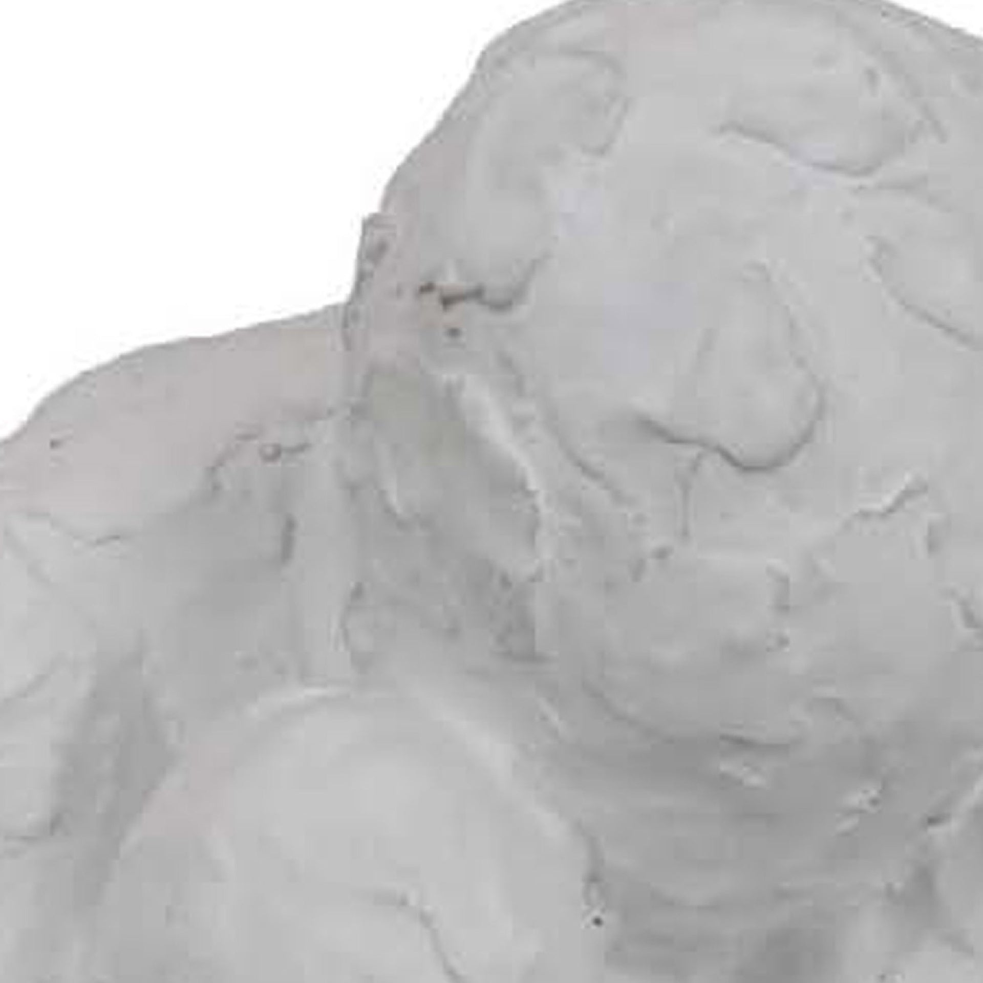 Roy Abstract Contemplative Man Figurine, White Resin Art 15 Inch
