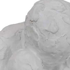 Roy Abstract Contemplative Man Figurine, White Resin Art 15 Inch