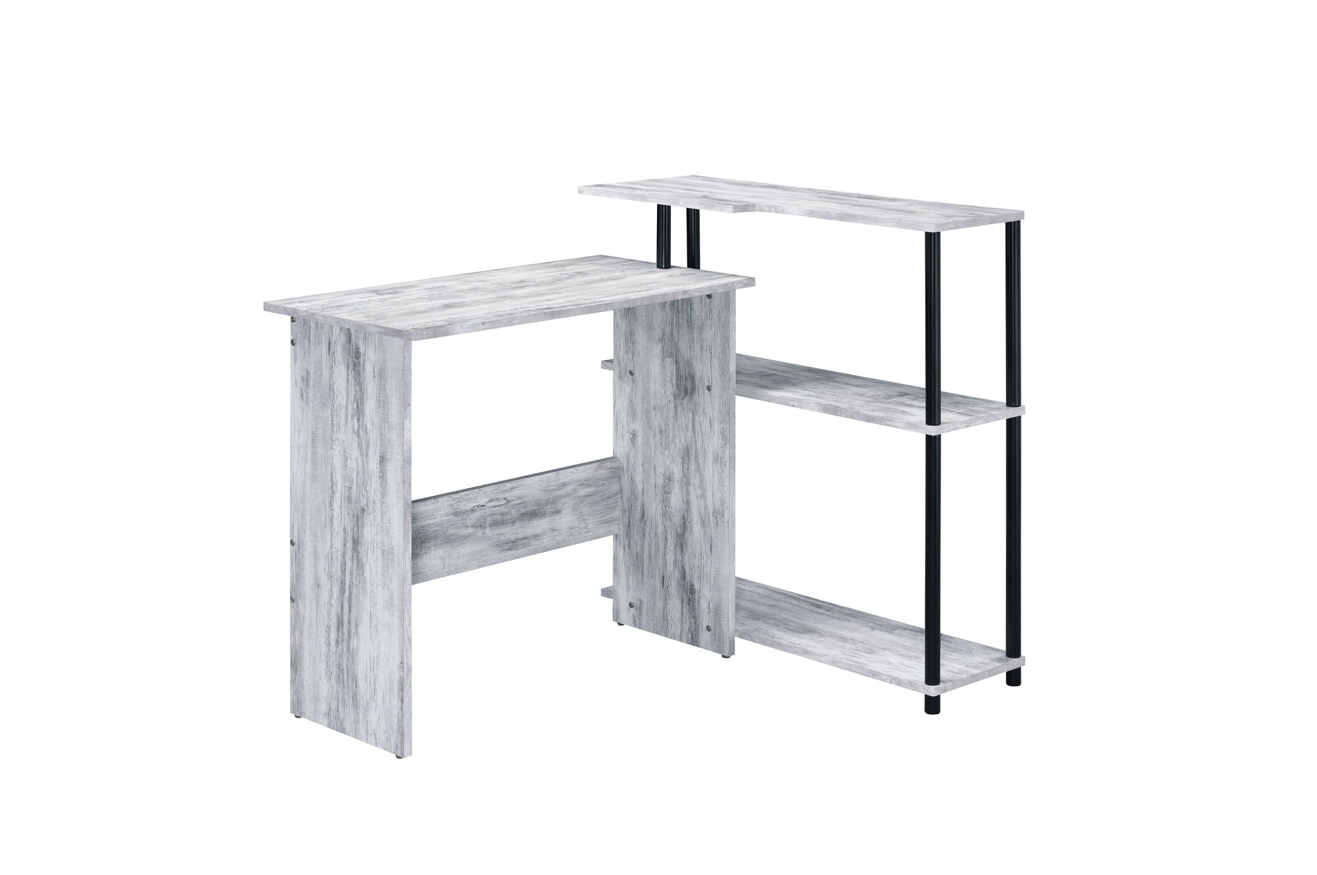 Levi Antique White & Black Finish Writing Desk