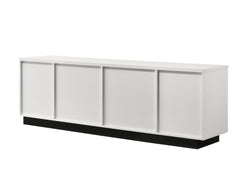 Reine 70.5"W White Finish TV Stand with Drawers