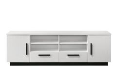Reine 70.5"W White Finish TV Stand with Drawers