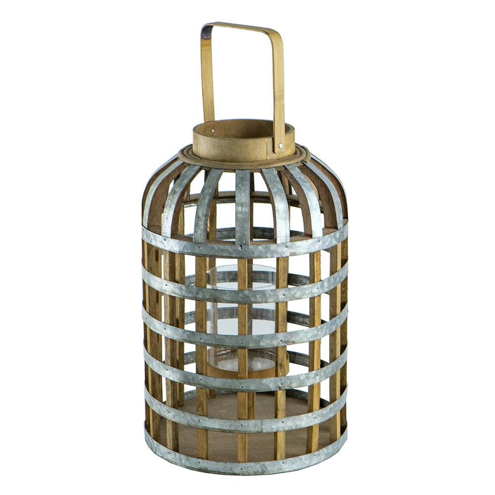 Decorative Lantern with Handle, Wooden Lantern for Indoor Outdoor, Home Garden Wedding