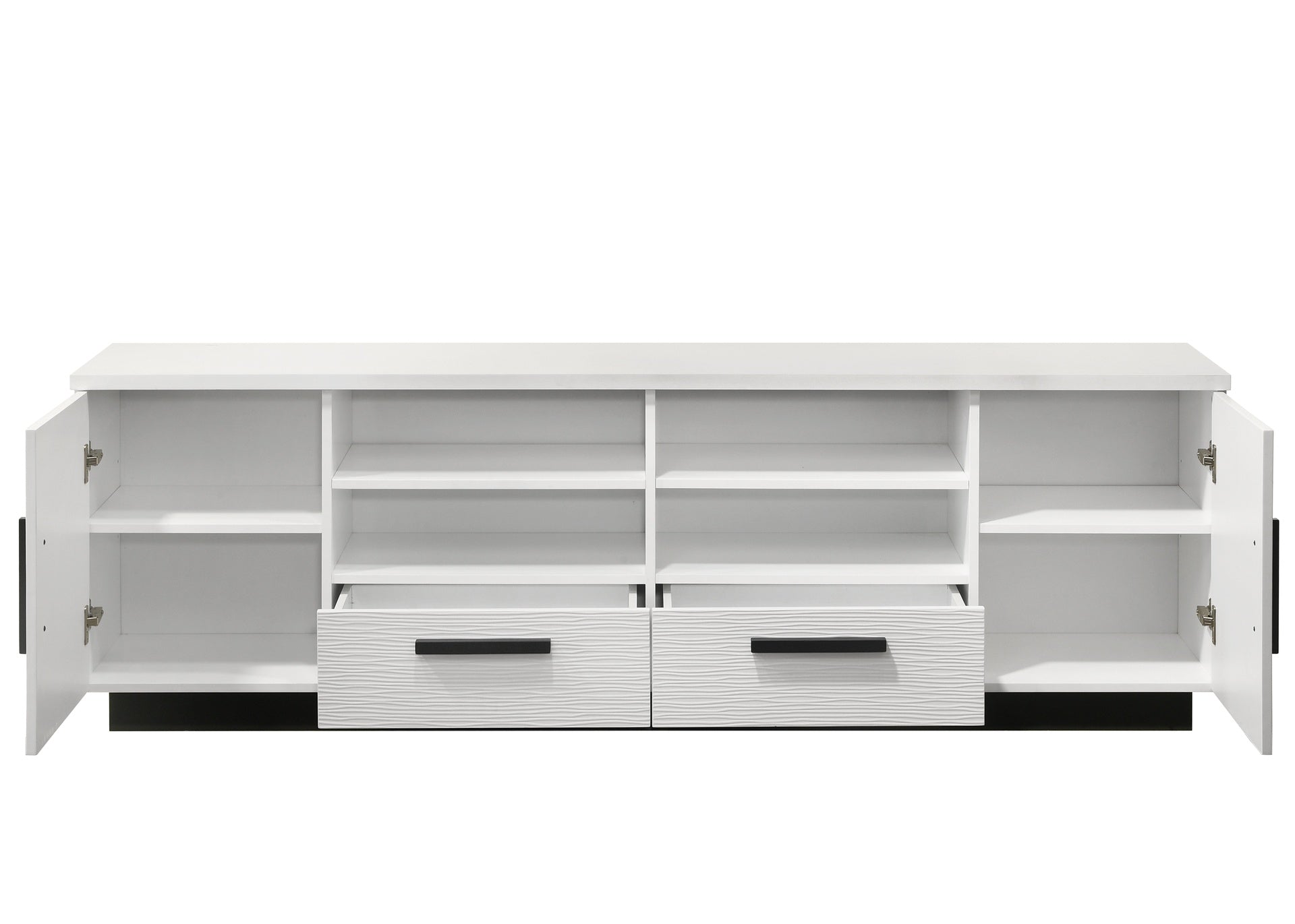 Matilda 70.5" White Finish TV Stand with Drawers
