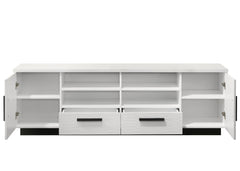 Matilda 70.5" White Finish TV Stand with Drawers