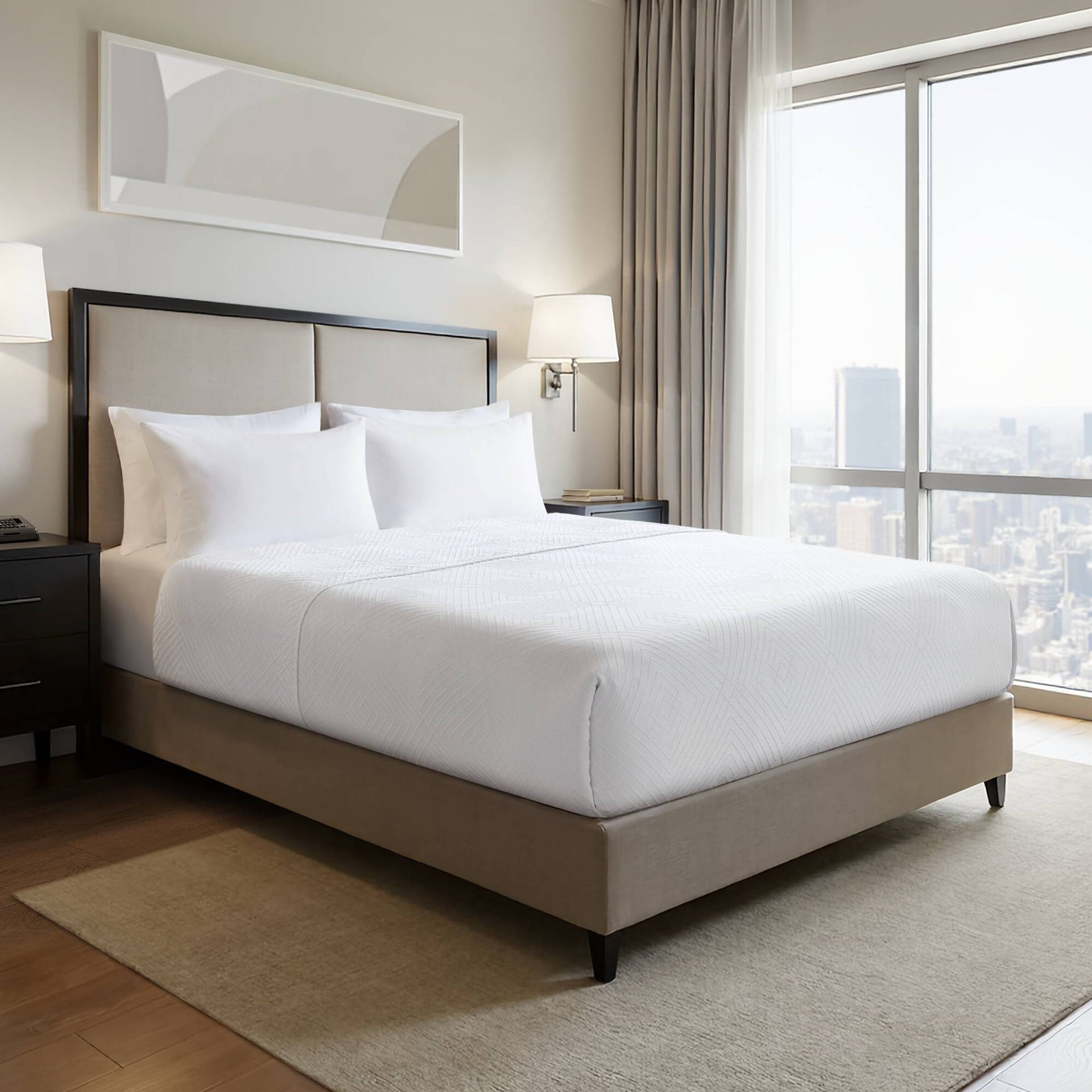 1-Piece Full/Queen Essential Lark Coverlet, White