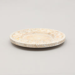 Handcrafted 13" Wood White Charger Plate| Wooden Dinning Placemat|Artisan Wood Tableware