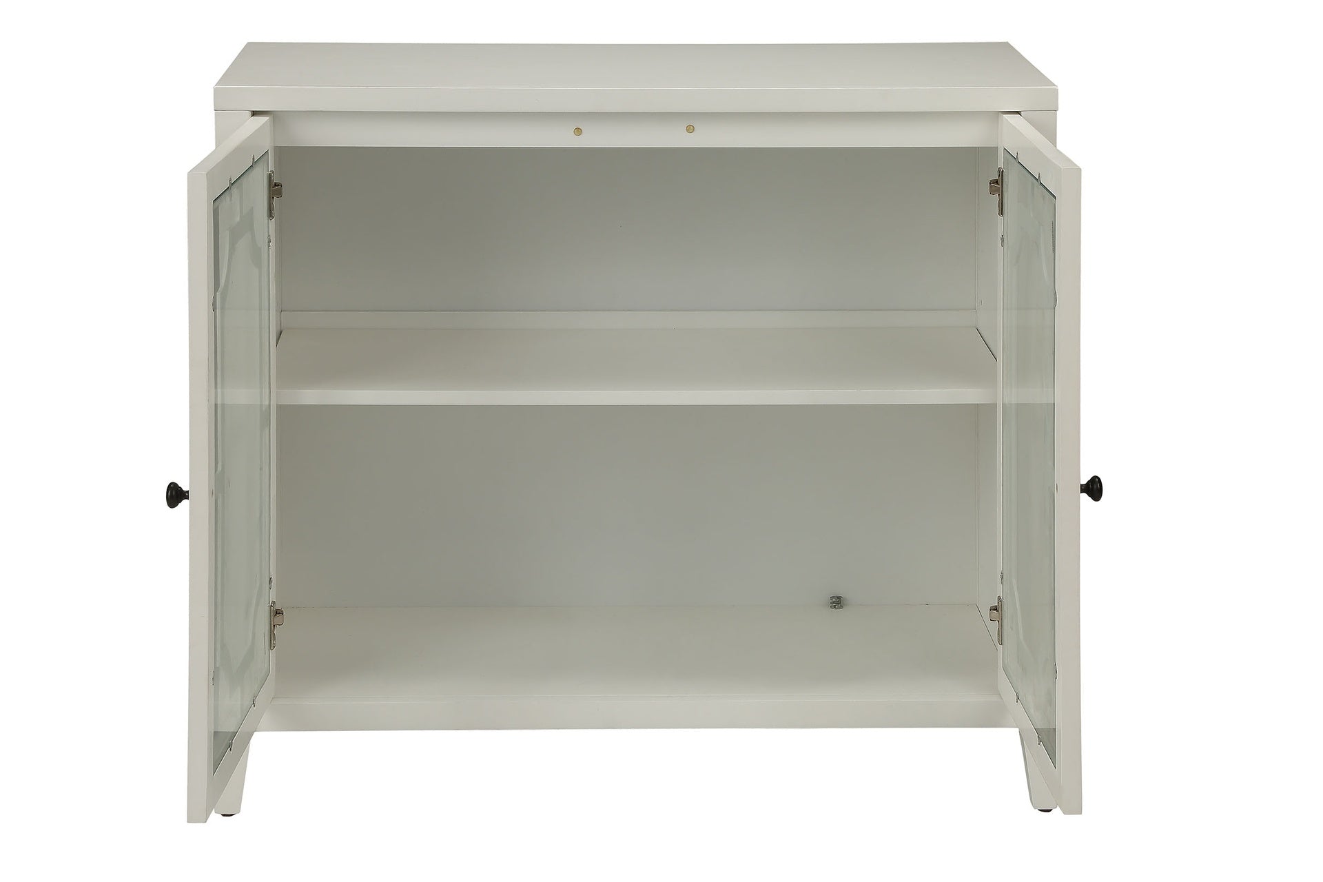 Ceara White Finish Console Cabinet