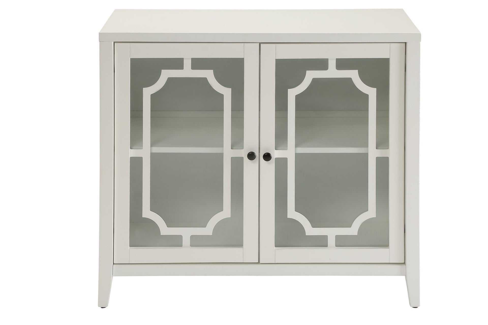 Ceara White Finish Console Cabinet