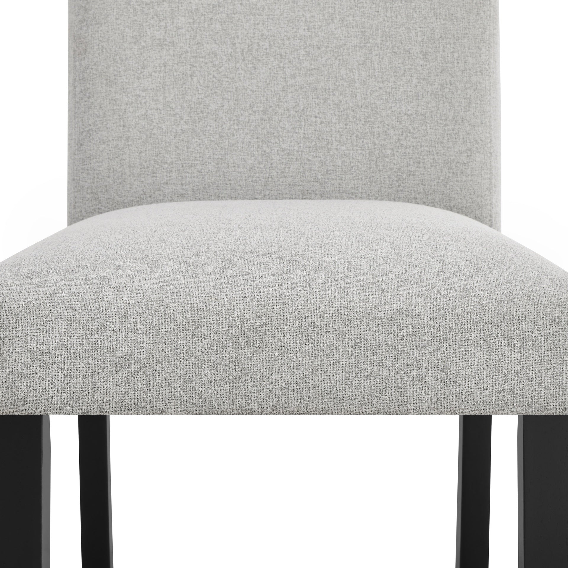 Transitional Fabric Upholstered Counter-Height Dining Chair 2pc Set Black Grey
