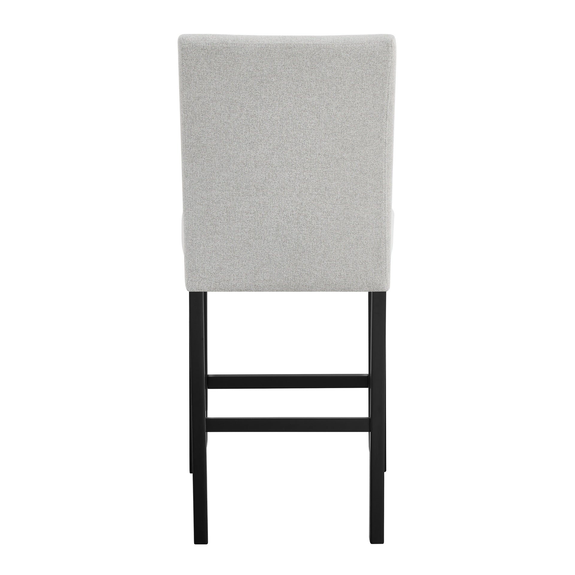 Transitional Fabric Upholstered Counter-Height Dining Chair 2pc Set Black Grey