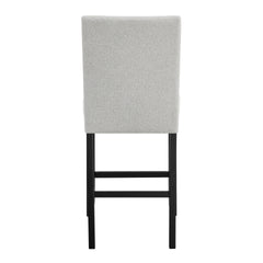Transitional Fabric Upholstered Counter-Height Dining Chair 2pc Set Black Grey