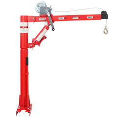 1000 Lbs Pickup Truck Crane With Manual Winch, Four Capacity for 500 lbs/600 lbs/700 lbs/1000 lbs,Heavy Duty Lifting for Factory, Warehouse, Construction