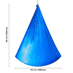 Sensory Swing, Double-Layer Fabric Sensorys Hammock, Indoor & Outdoor Sensory Swing with 360° Swivel Hanger, O-Sling, Holds up to 300lbs, Adjustable Aerial Yoga, Hanging Swings for Kids