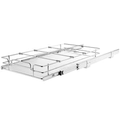 11"Wx21"Dx2.5"H Pull Out Cabinet Organizer, Heavy Duty Slide Out Pantry Shelves, Steel Roll Out Drawers, Sliding Drawer Storage for Home Under Sink, 13.5"Wx22"Dx7"H Install Size for Cabinet