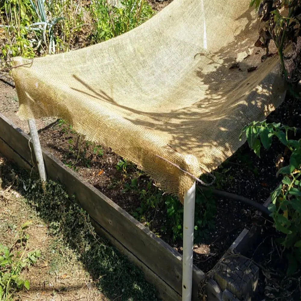 5.3 ft. x 30 ft. Heavy Duty 7.7 oz. Natural Burlap Fabric - Premium Weed Barrier for Raised Beds, Seed Cover & Tree Protection