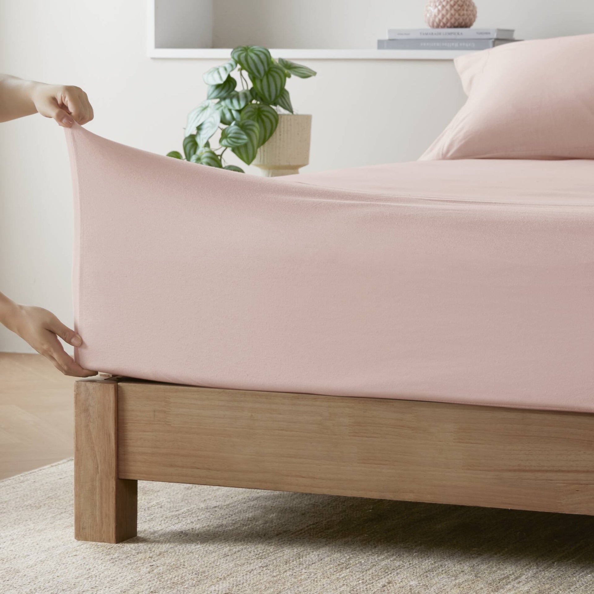Cotton Blend Jersey Knit All Season Sheet Set Queen