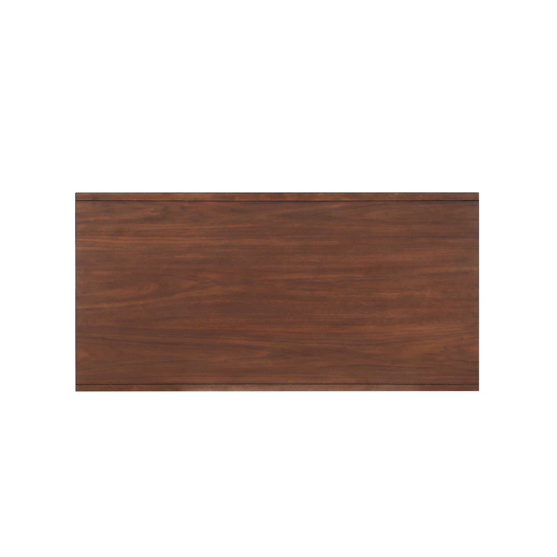 2 Drawer Wooden Coffee Table with Splayed Legs, Walnut Brown