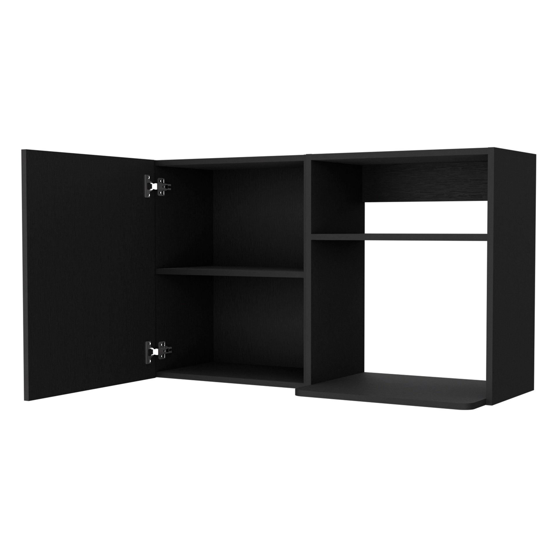 Oklahoma 2 Wall Cabinet, 2 Door Stackable Wall Mounted Storage Cabinet with 2 Side Shelf