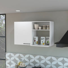 Oklahoma 2 Wall Cabinet, 2 Door Stackable Wall Mounted Storage Cabinet with 2 Side Shelf