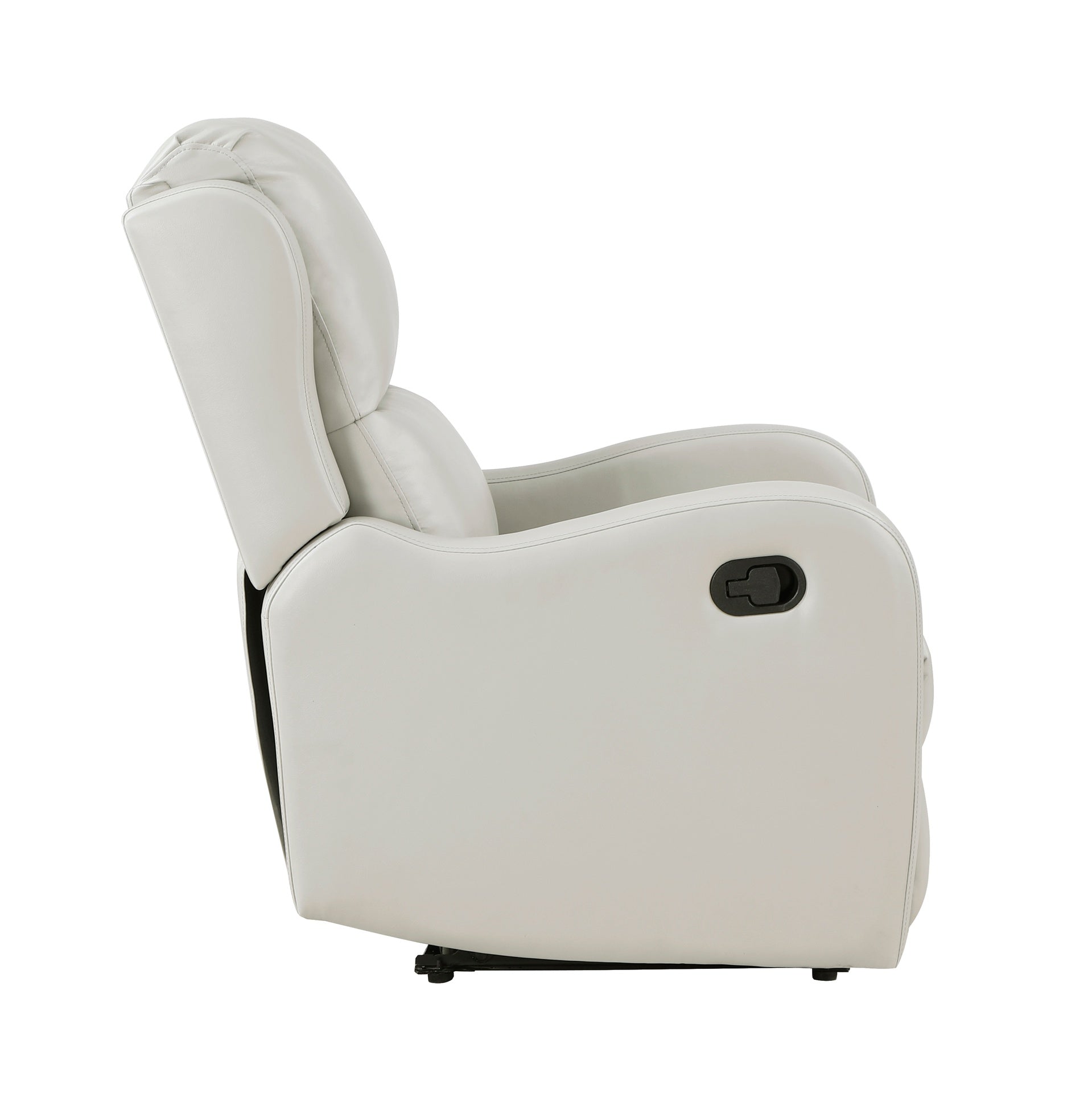 Taupe Reclining Chair 1pc Comfort Seating Faux Leather Upholstery Living Room Furniture Solid Wood