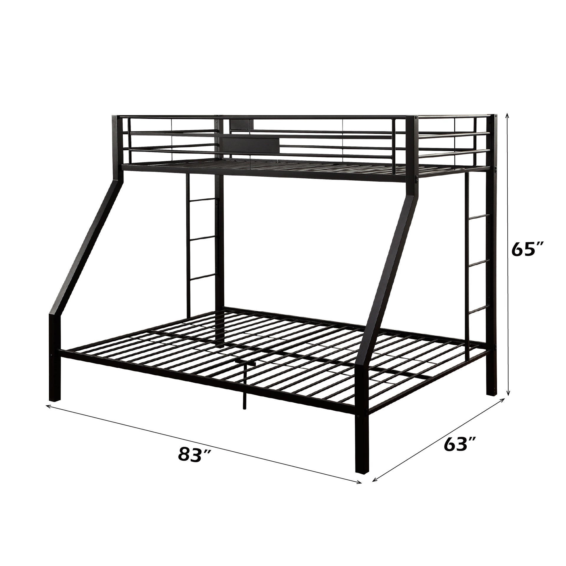 Limbra Sandy Black Finish Twin XL/Queen Bunk Bed