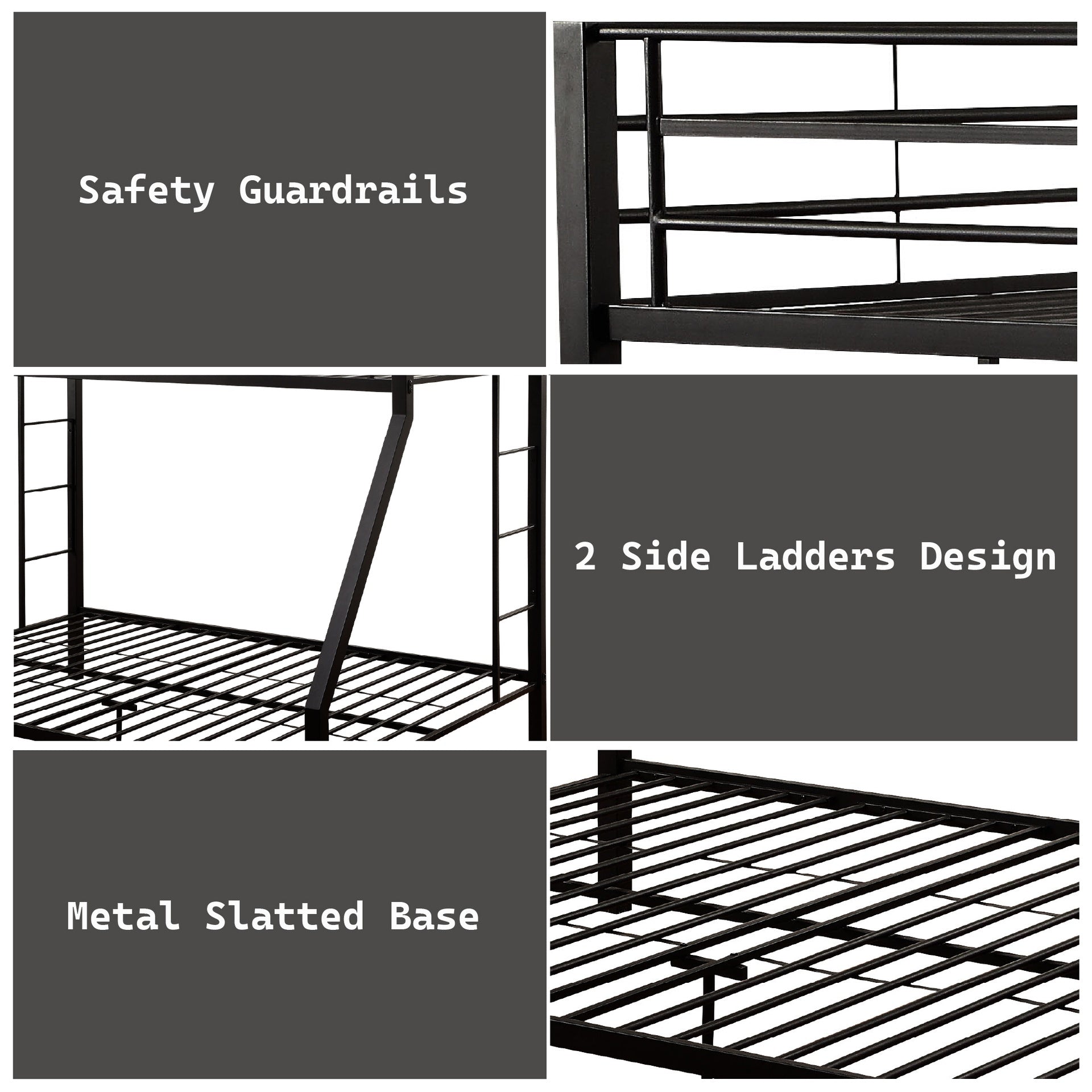 Limbra Sandy Black Finish Twin XL/Queen Bunk Bed