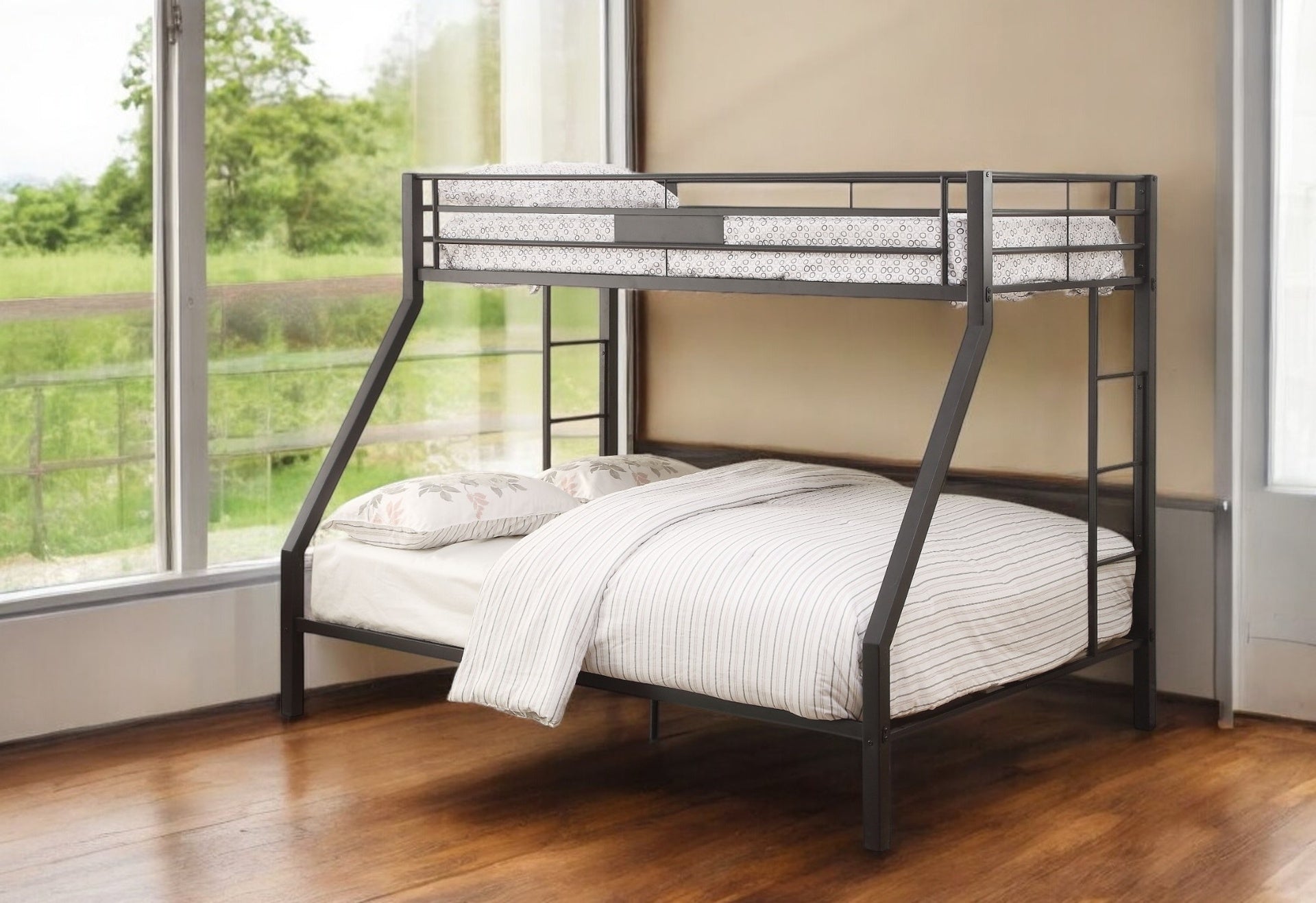 Limbra Sandy Black Finish Twin XL/Queen Bunk Bed