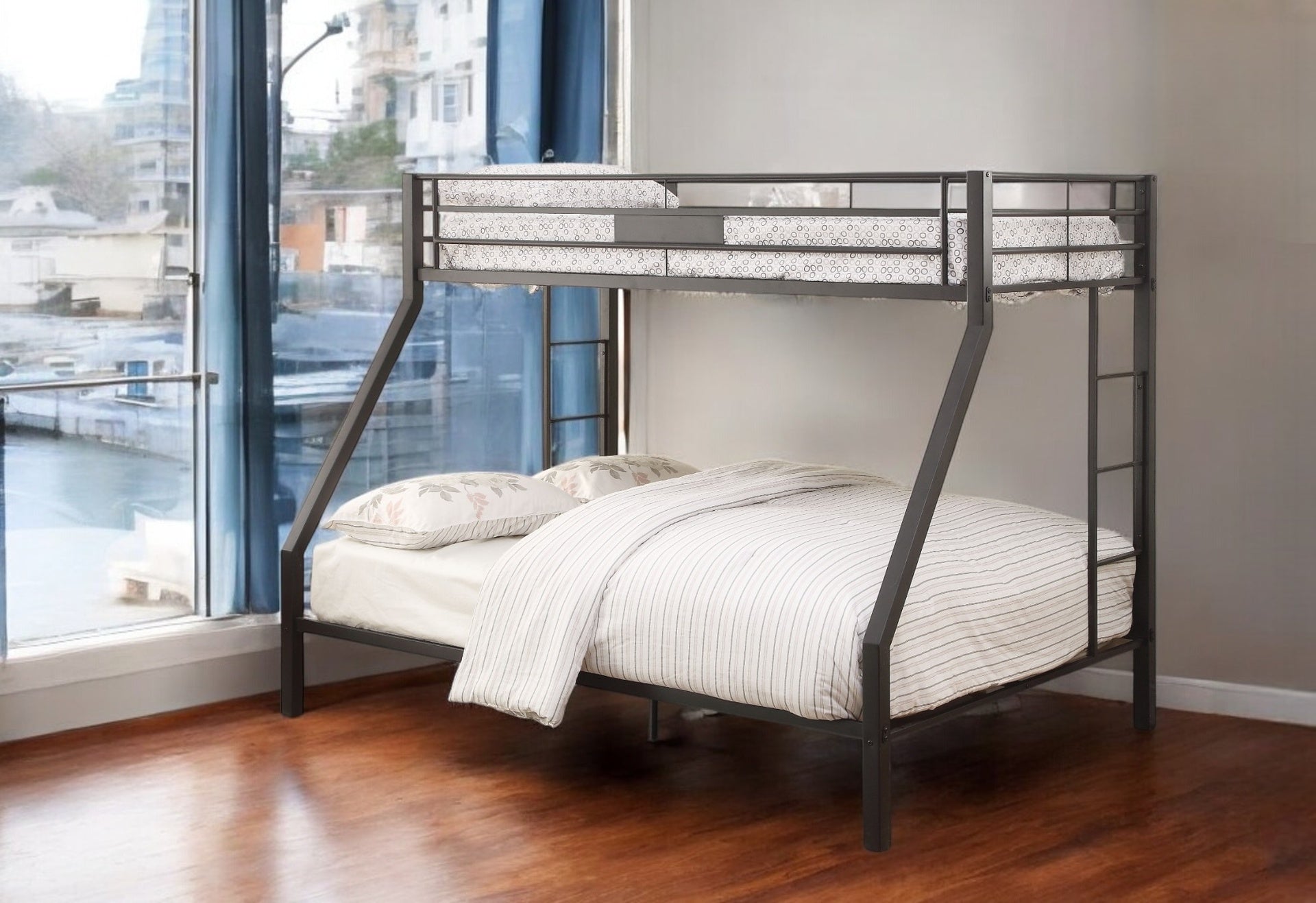 Limbra Sandy Black Finish Twin XL/Queen Bunk Bed