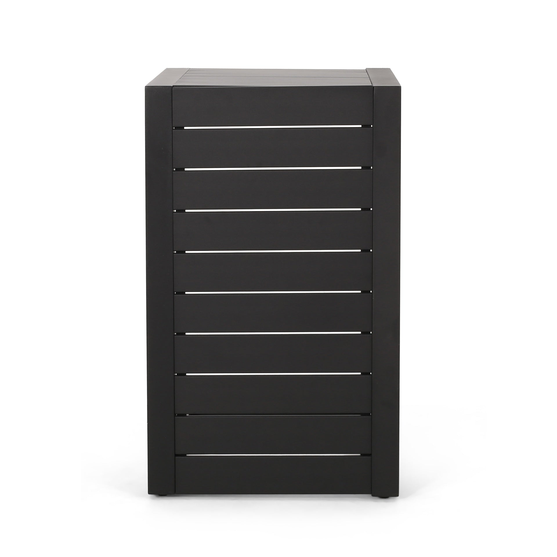 CAPE CORAL ALU C-SHAPED TABLE BLACK
