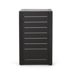 CAPE CORAL ALU C-SHAPED TABLE BLACK