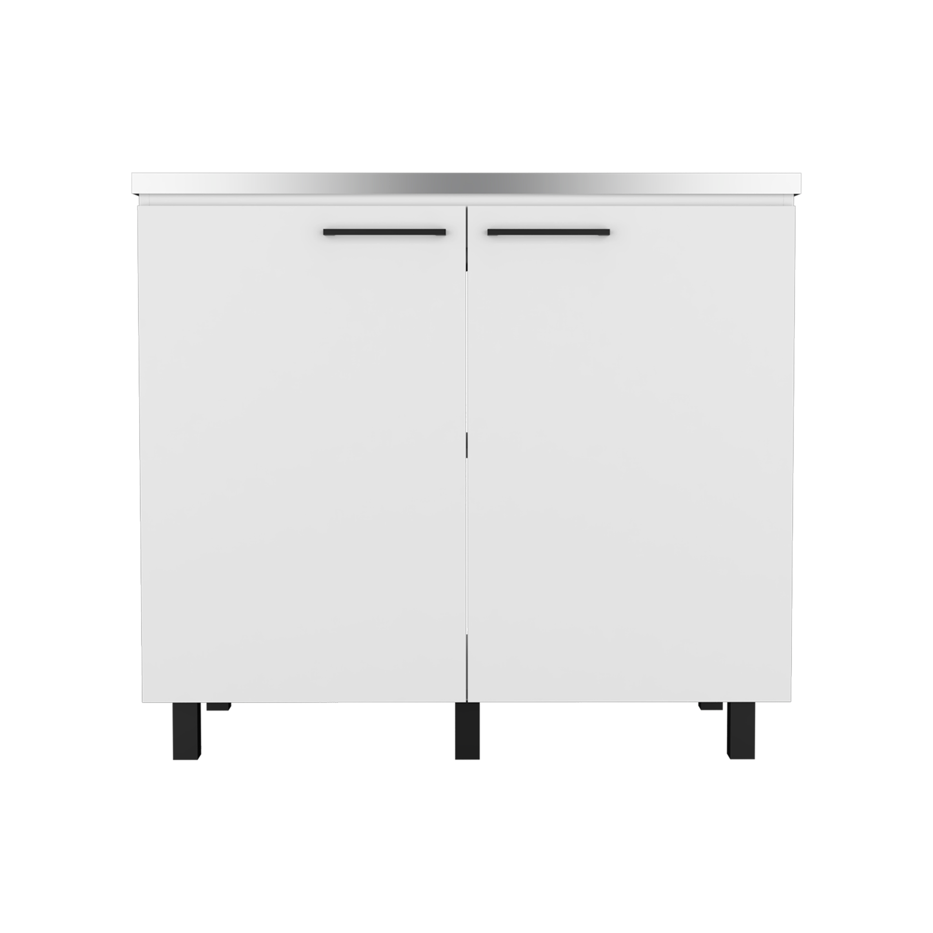 Alexandria 2 Piece Kitchen Set, Wall Cabinet + Utility Sink, White