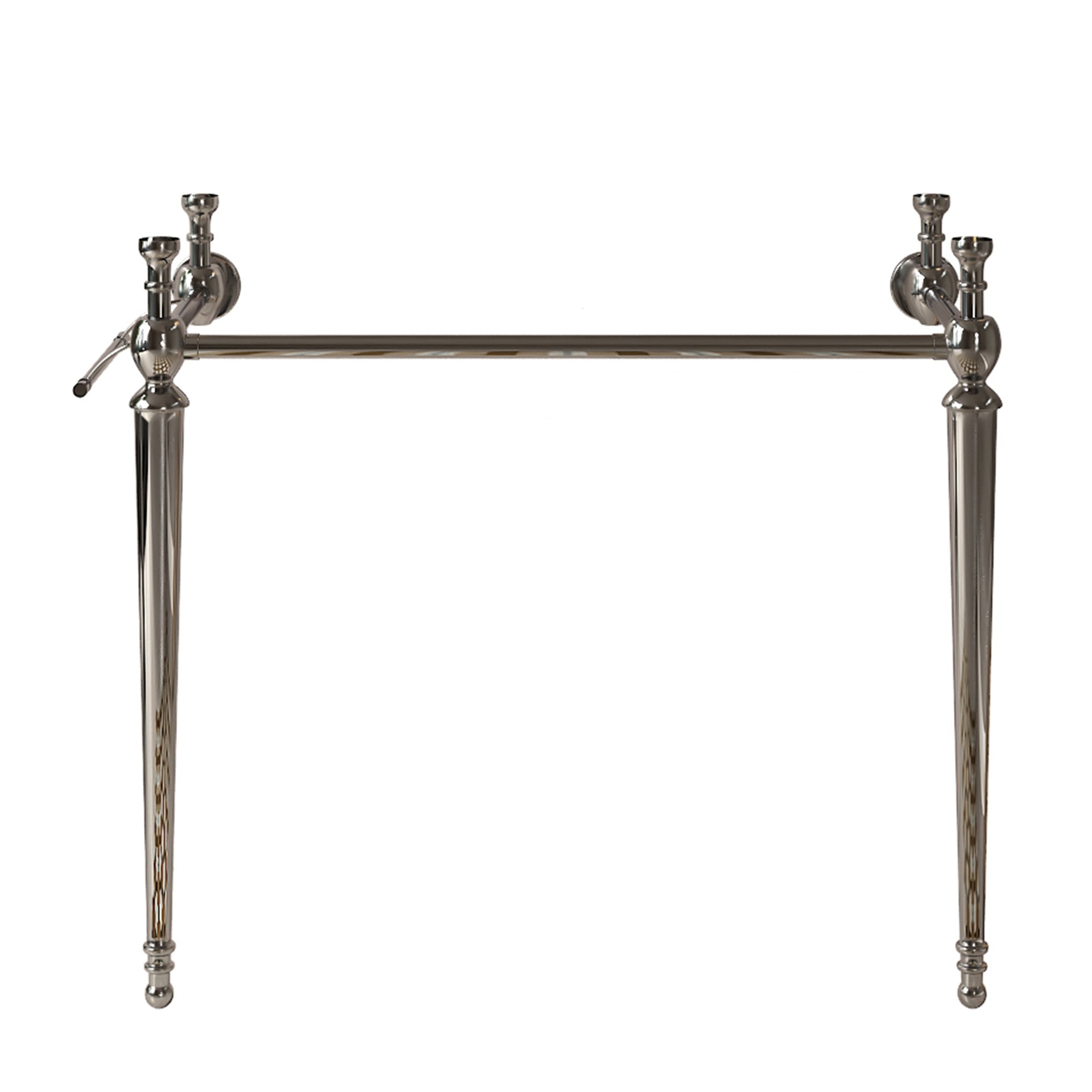 VICI 36" Freestanding Bathroom Console Iron Leg, NO Basin and Faucet, NO Sink Cover and Drain, Chrome