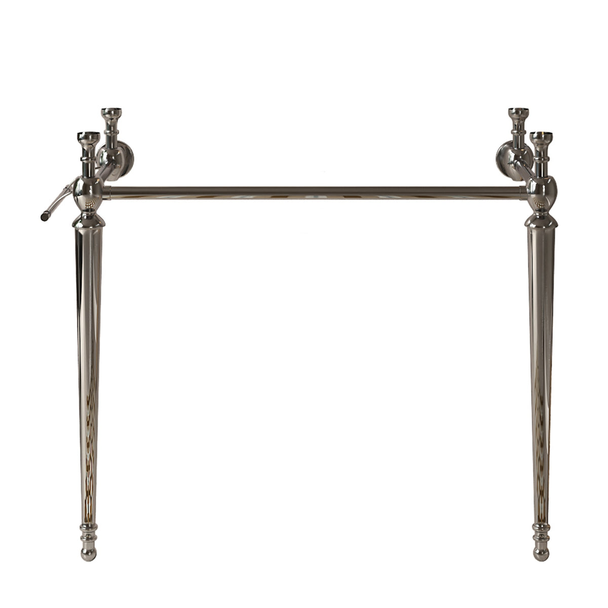 VICI 36" Freestanding Bathroom Console Iron Leg, NO Basin and Faucet, NO Sink Cover and Drain, Chrome
