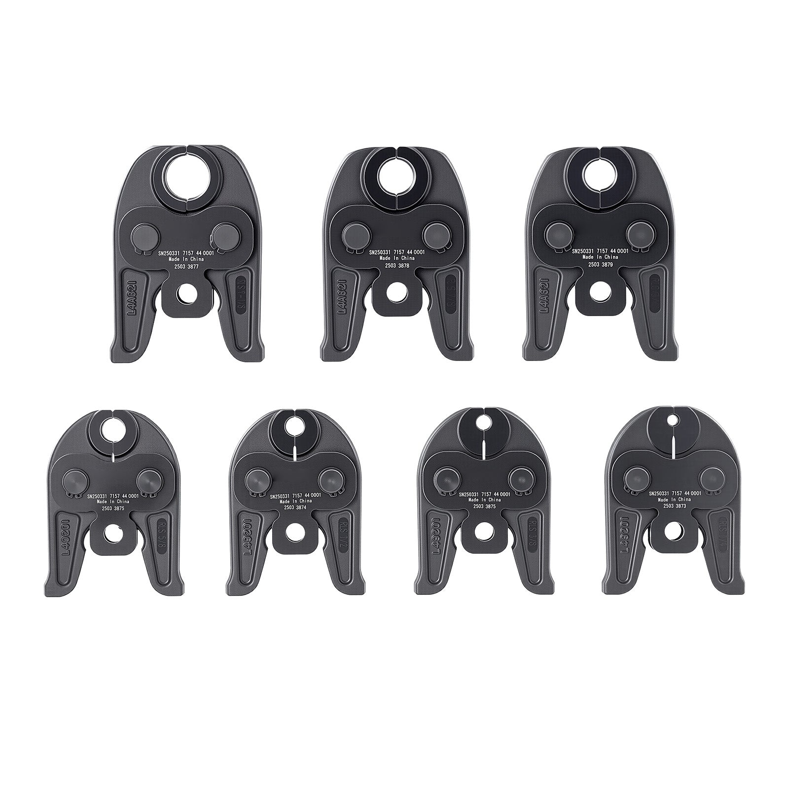 RLS Press Jaws 7PCS Pressing Jaws 1/4" to 1-1/8" for Standard Press Tools