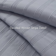 7-Piece Cal King Woven Striped Comforter Set