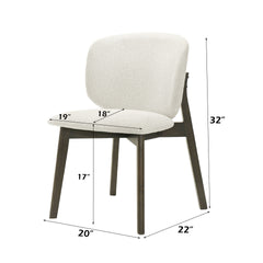 Mallin Gray Chenille & Walnut Side Chair (Set of 2)