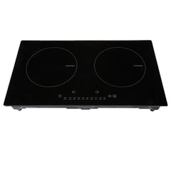 Electric Cooktop, 2 Burners, 24'' Induction Stove Top, Built-in Magnetic Cooktop 1800W, 9 Heating Level Multifunctional Burner, LED Touch Screen w/ Child Lock & Over-Temperature Protection