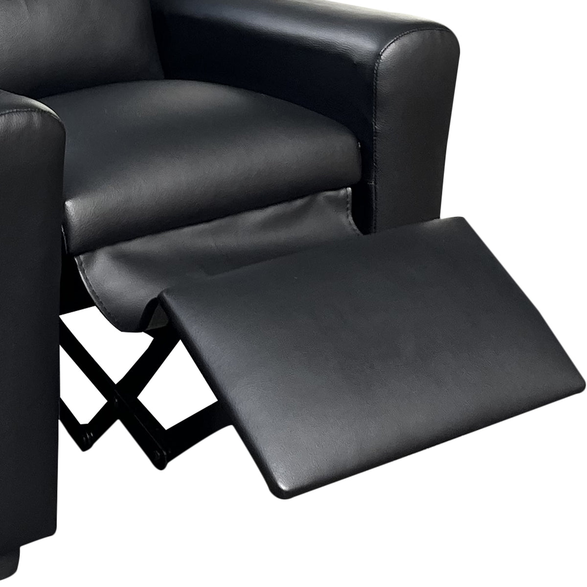 Marisa 23" Black PU Leather Kids Recliner Chair with Cupholder