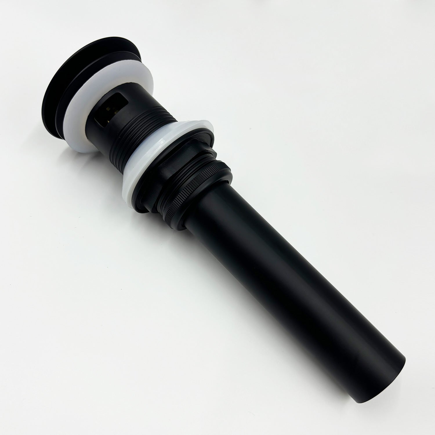 Waterfall Spout Bathroom Sink Single Handle Faucet with Pop-Up Drain (with Overflow)