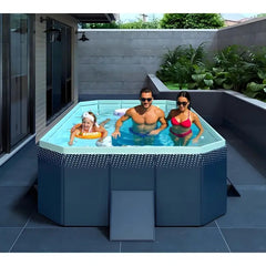1.6m PVC folding pool (not inflatable) bathes and cools in summer, suitable for outdoor patio beach garden