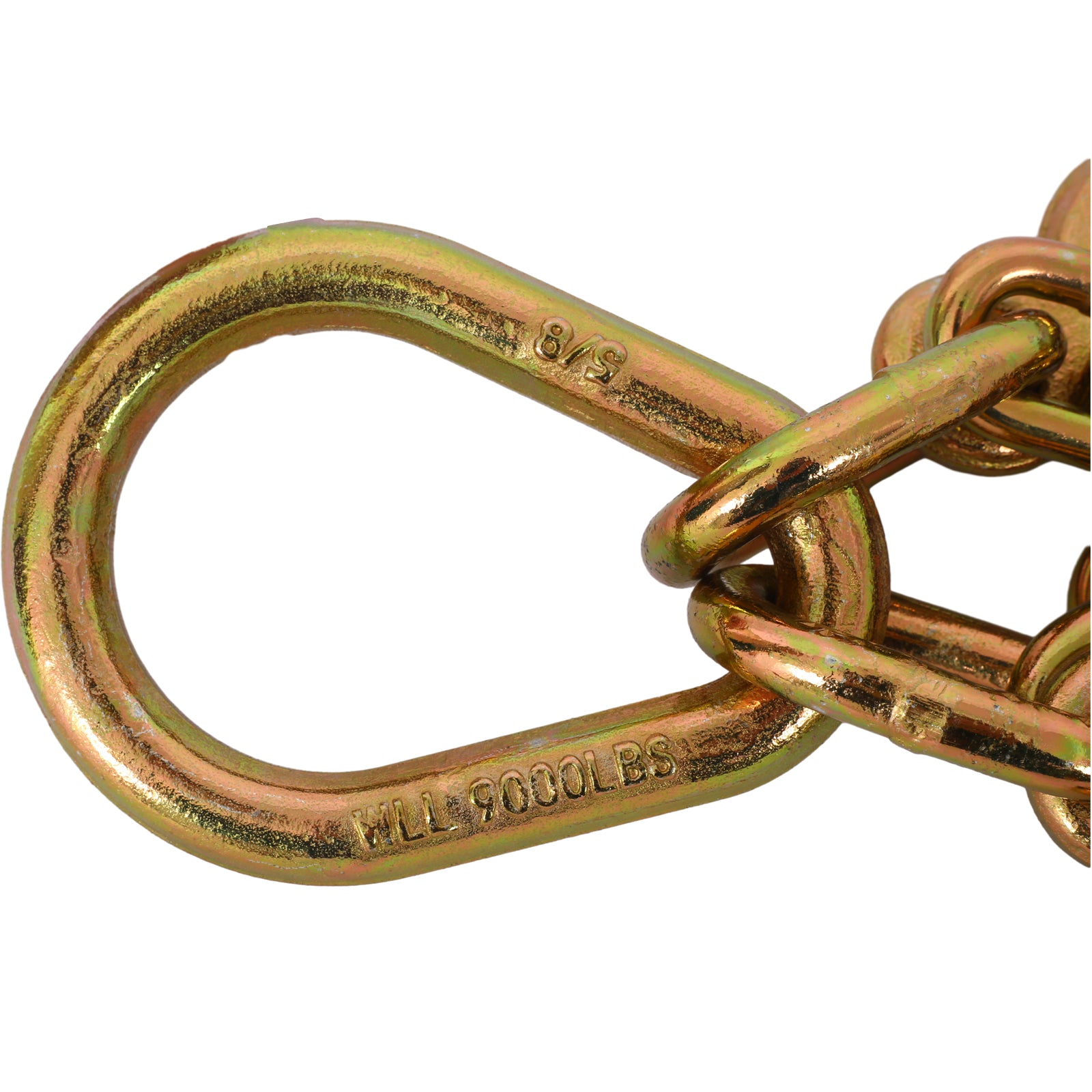 5/16''x2' G70 J Hook Tow Chain V Bridle with Large Shank J Hooks and Grab Hooks,Flatbed Truck Trailer Safety Tow Chain 4700 lbs Working Load Limit