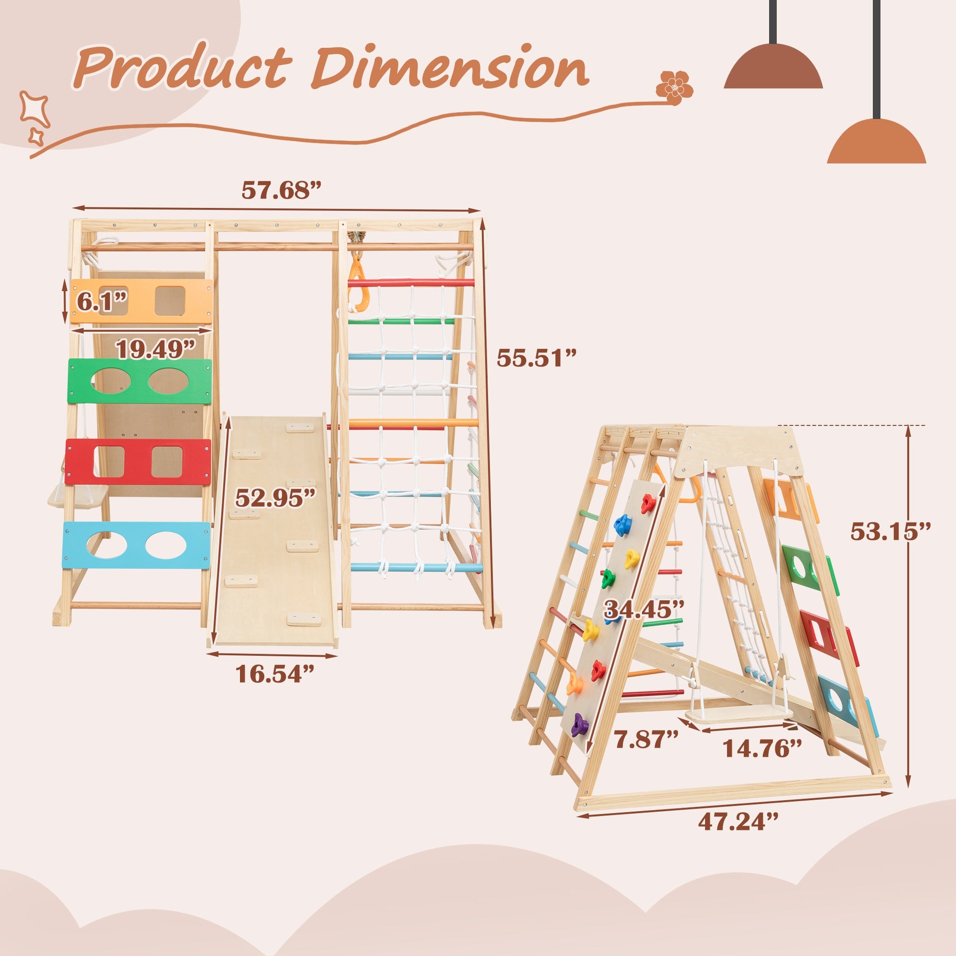 2-in-1 Slide & Climb Set: 9-in-1 Outdoor Playset for Motor Skills, Fun & Safe Play