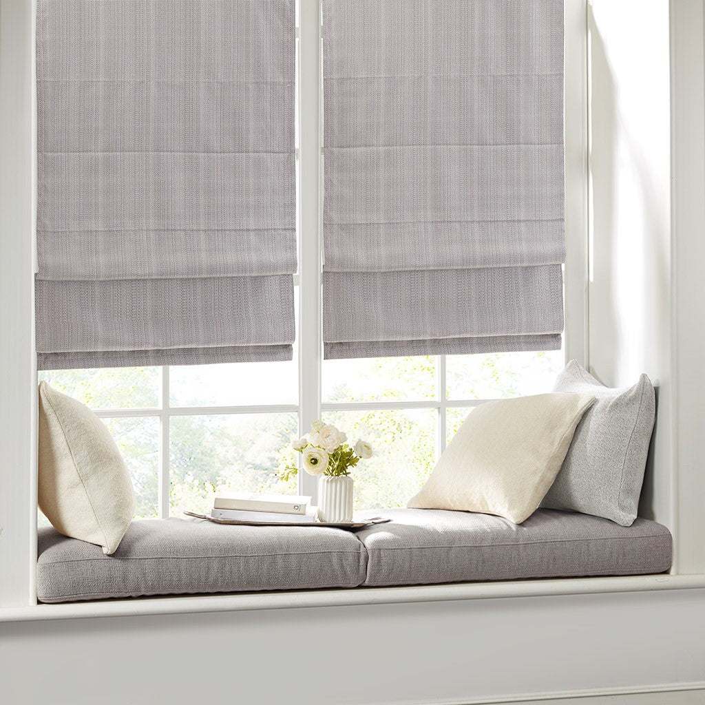 Basketweave Room Darkening Cordless Roman Shade